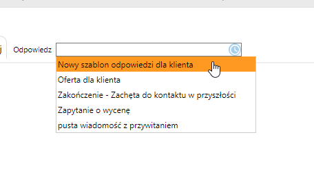 Szablony odpowiedzi w systemie ticketowym